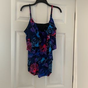 Floral swim top